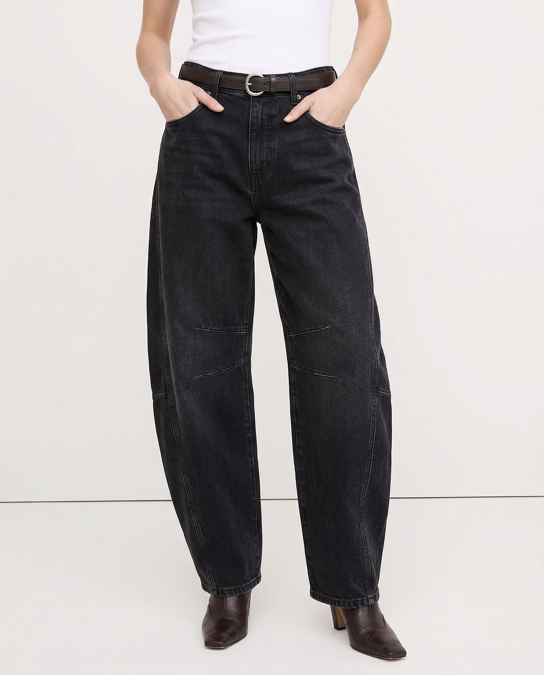 Kathleen Sculpted Barrel Leg Denim Jeans