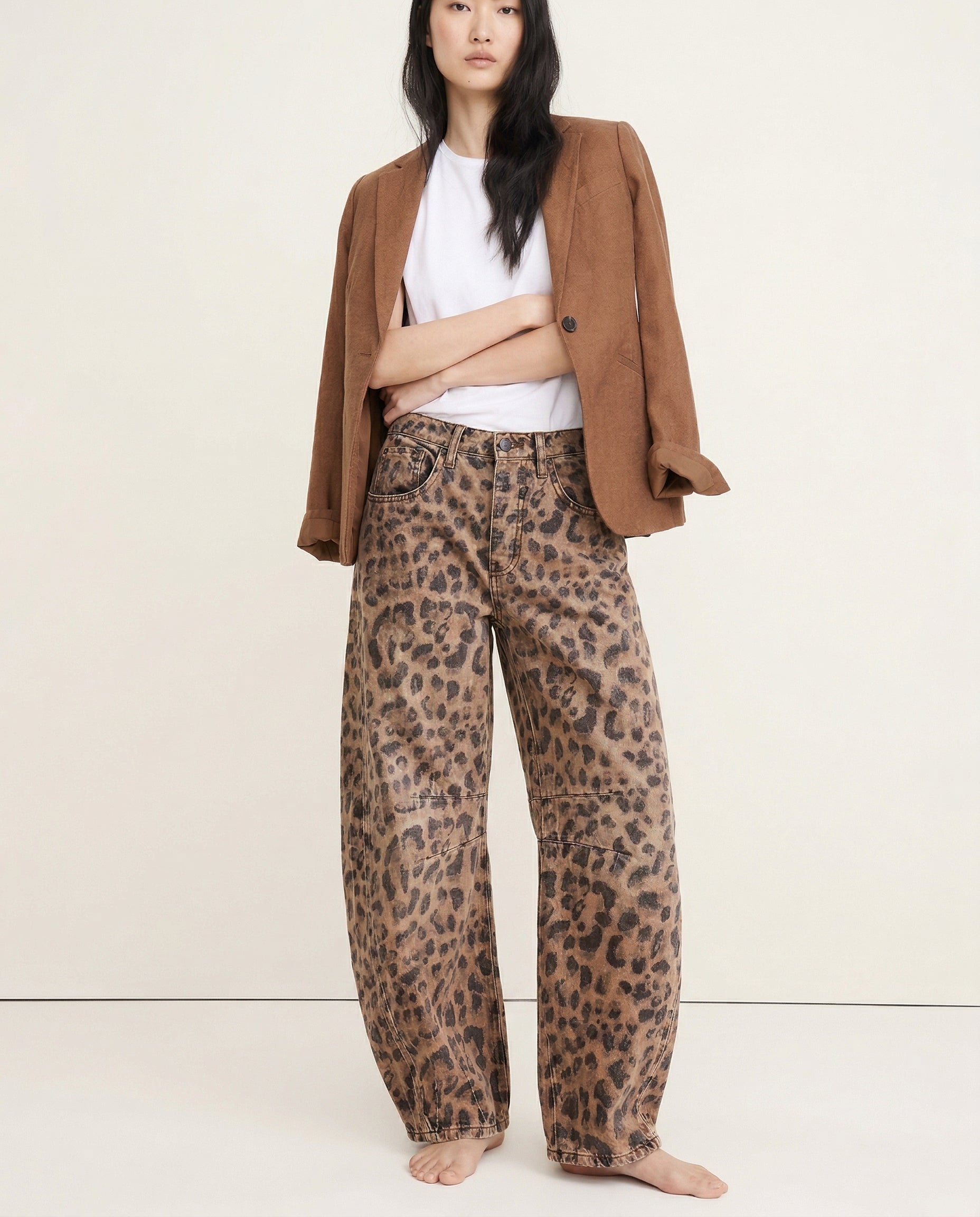 Kathleen Sculpted Barrel Leg Denim Jeans