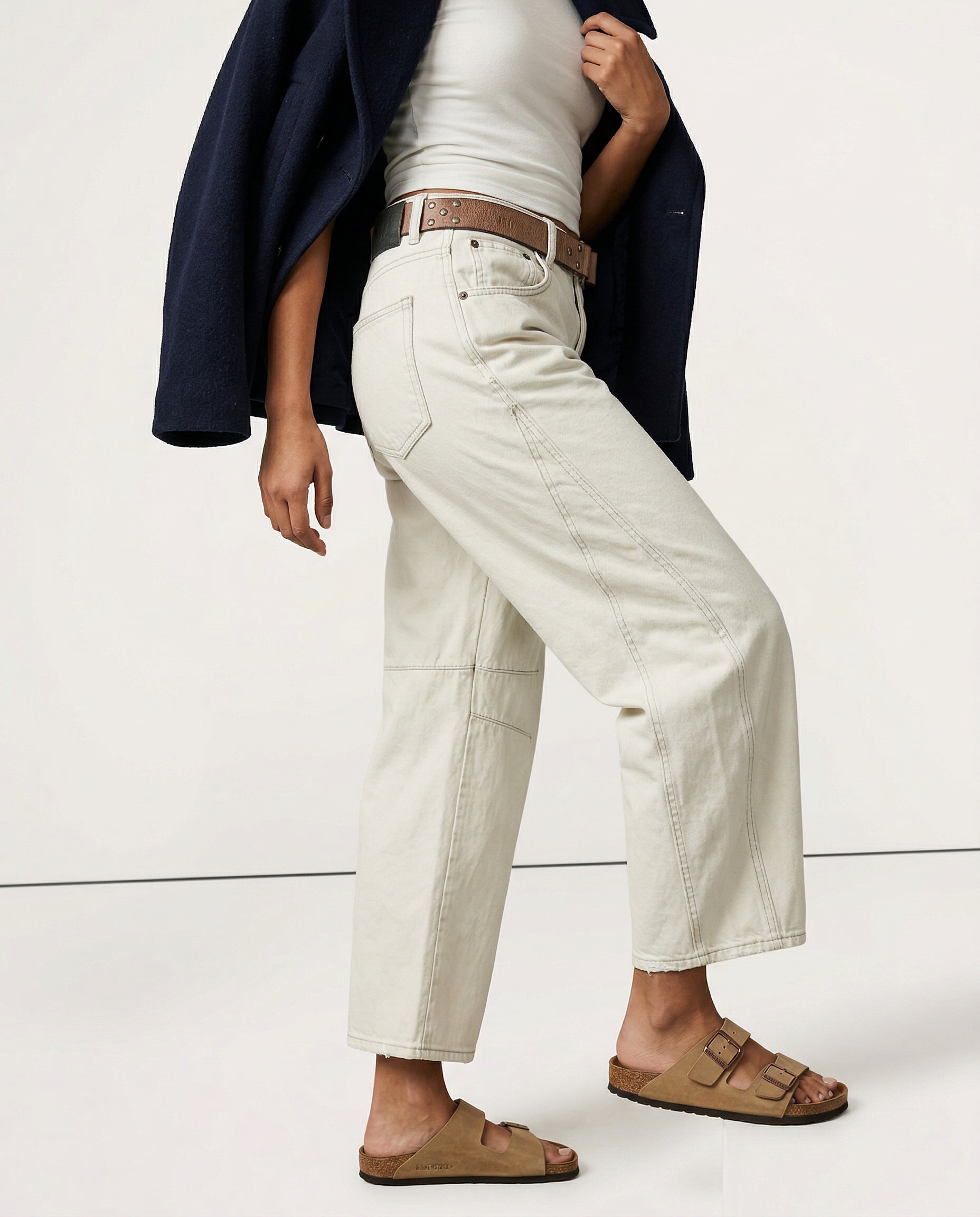 Kathleen Sculpted Barrel Leg Denim Jeans