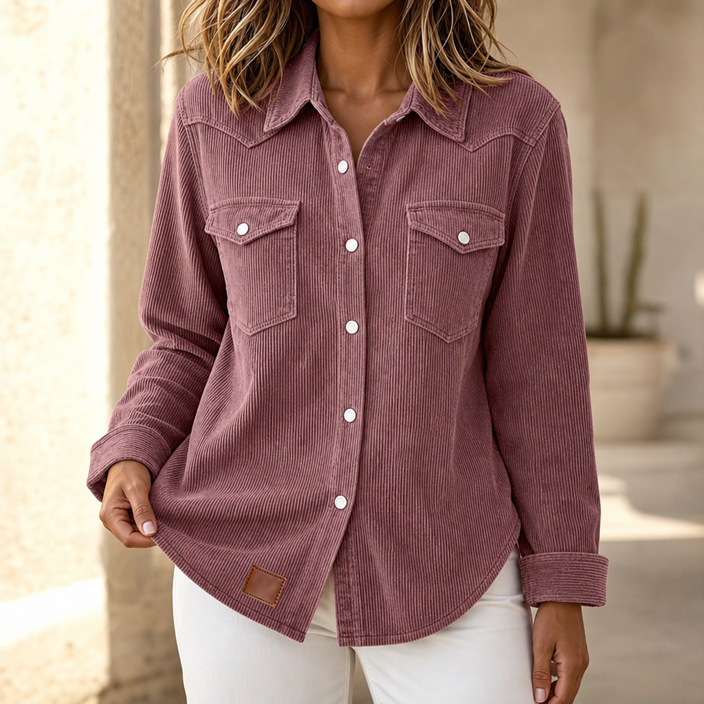 Xenia Ribbed Knit Button Front Shacket