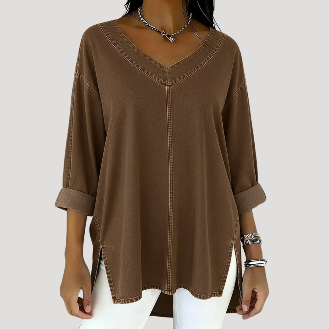 Magnolia Relaxed Denim Tunic Top