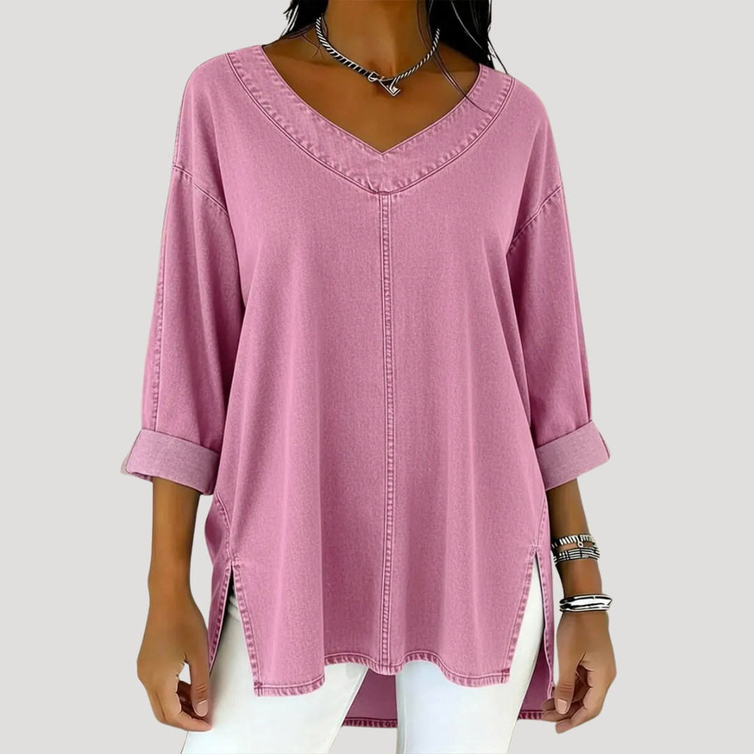 Magnolia Relaxed Denim Tunic Top