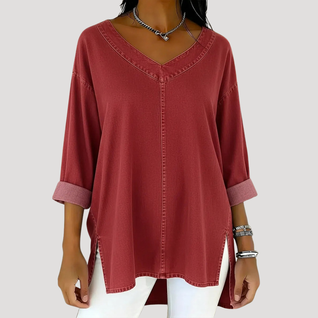Magnolia Relaxed Denim Tunic Top