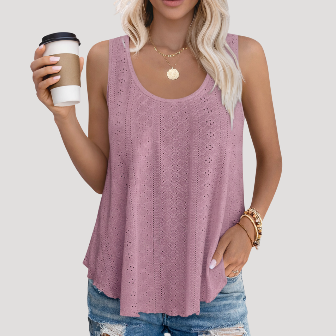 Dorothy Eyelet Swing Tank Top