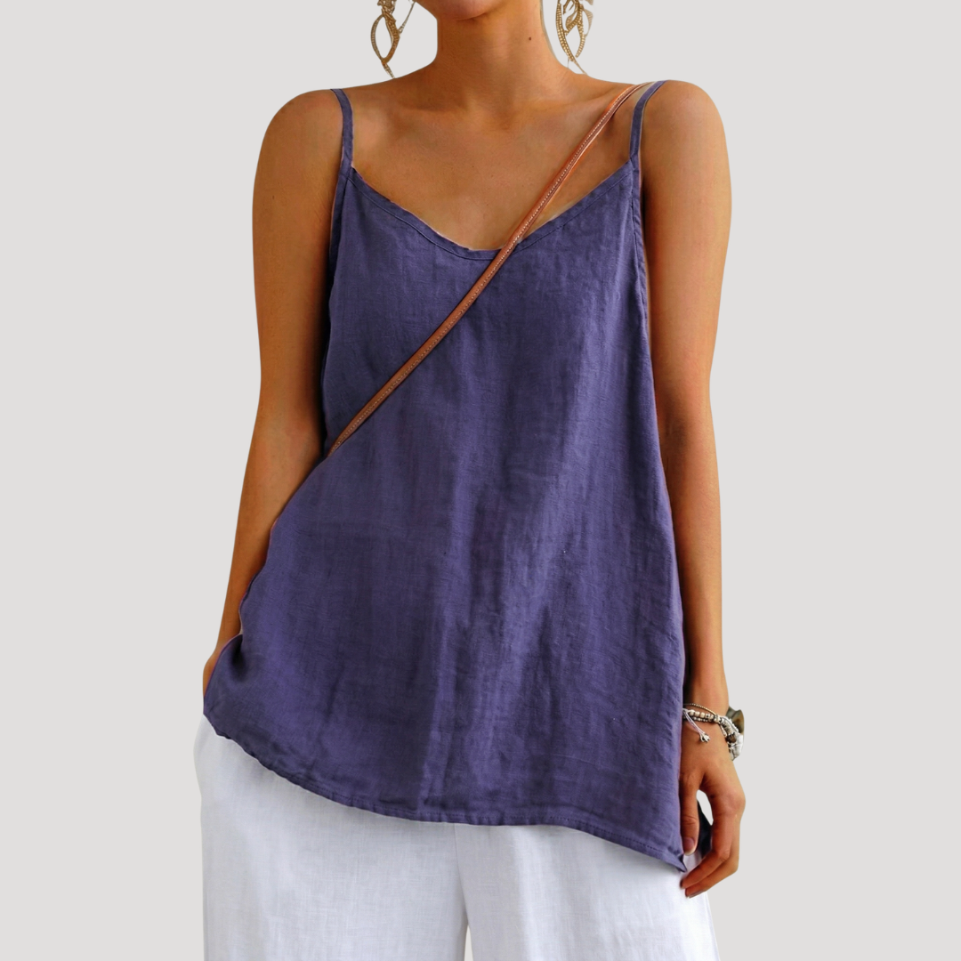 Rita Linen-Blend Camisole Top
