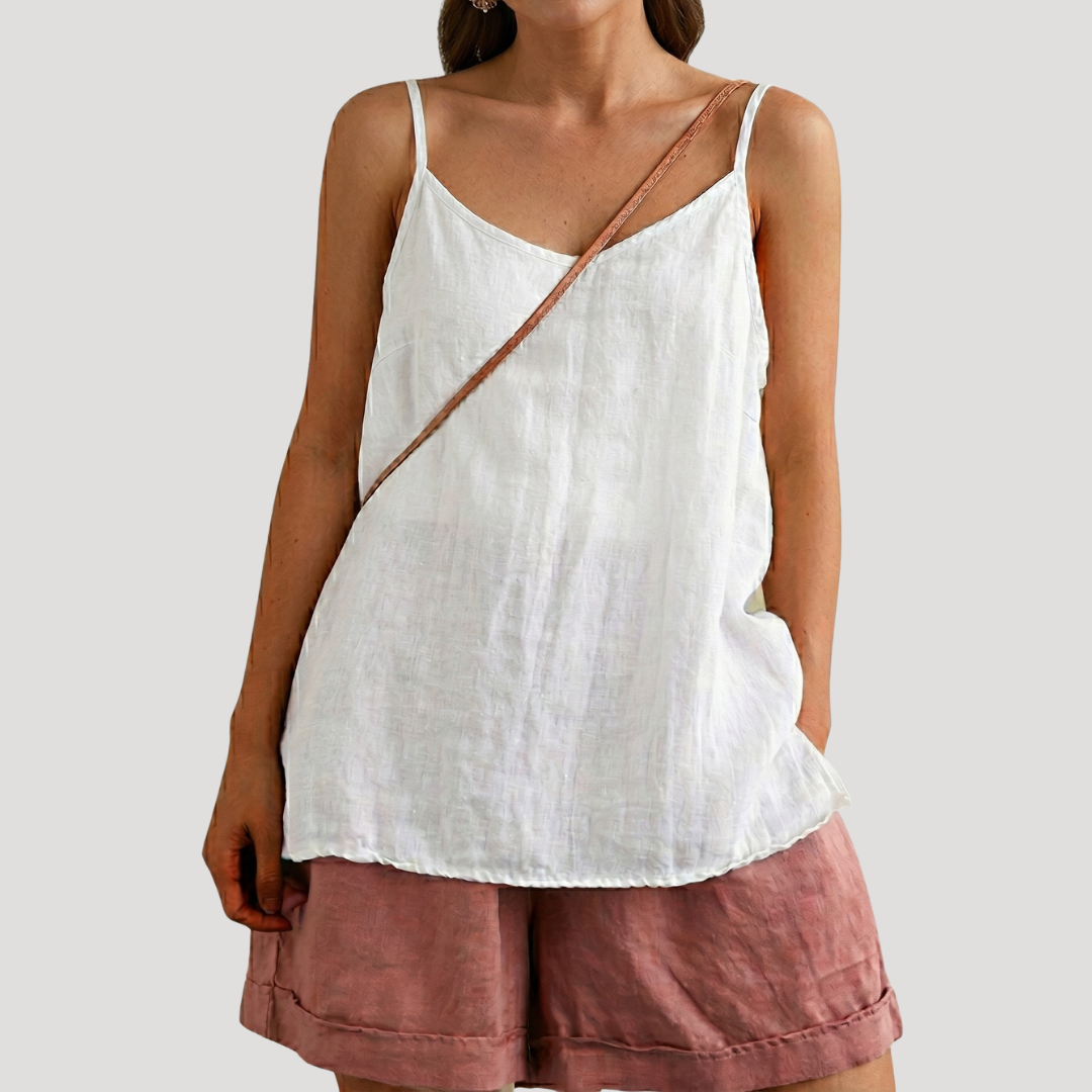 Rita Linen-Blend Camisole Top