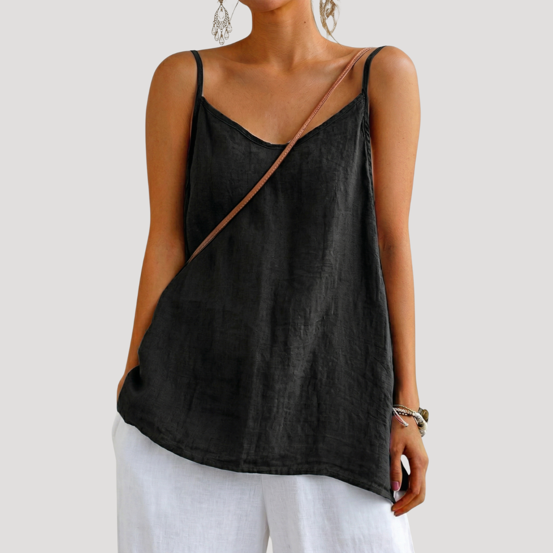 Rita Linen-Blend Camisole Top