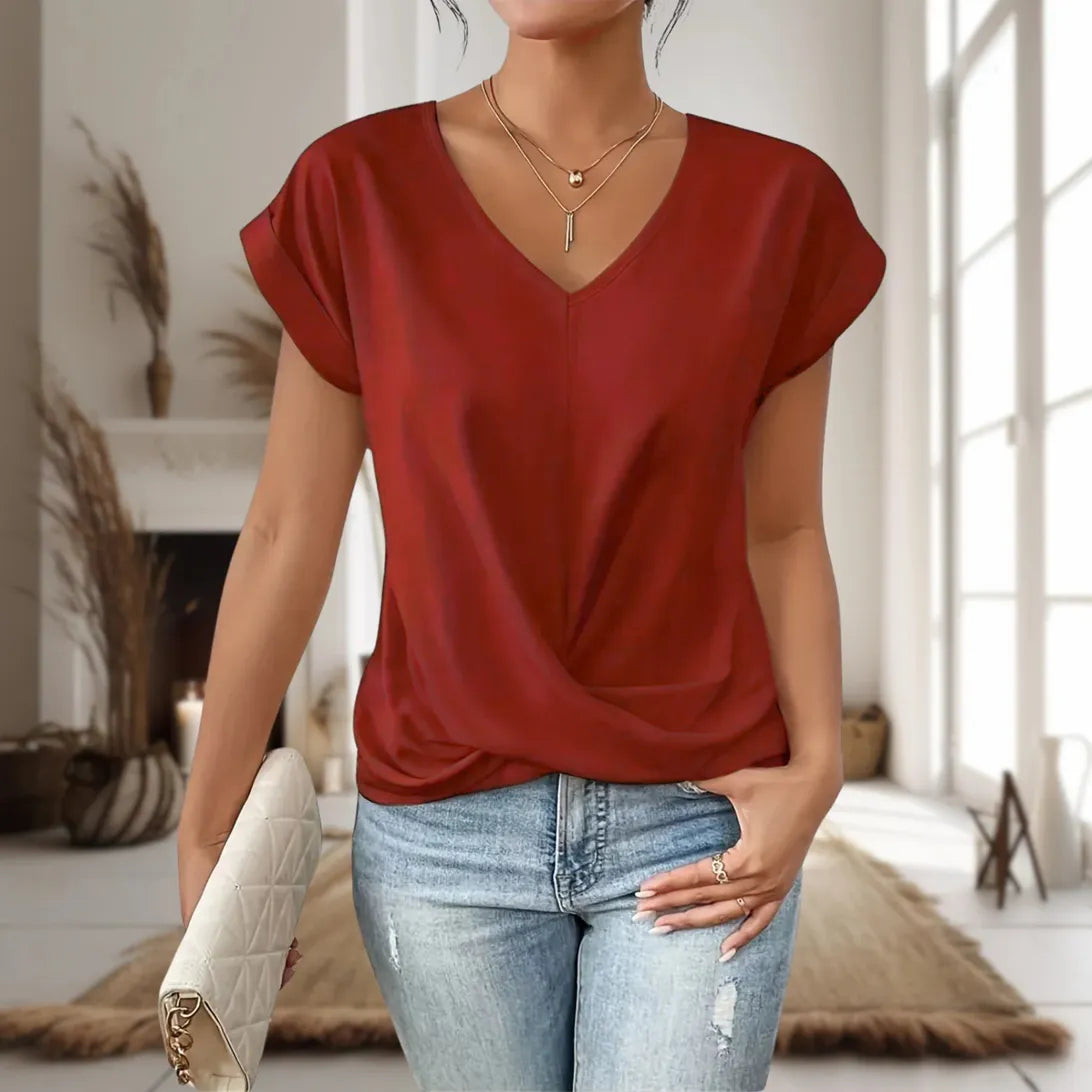 Lucille Twist Front Blouse