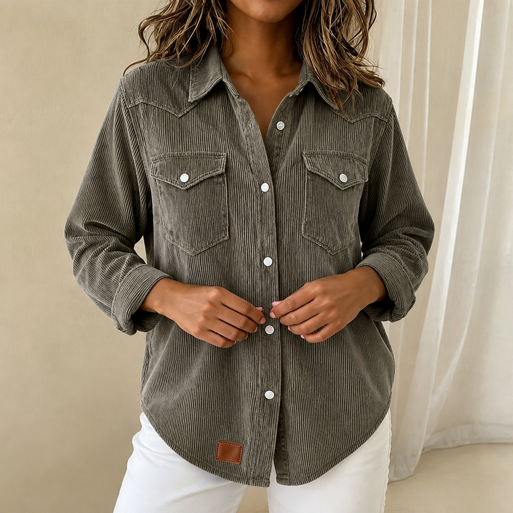 Xenia Ribbed Knit Button Front Shacket