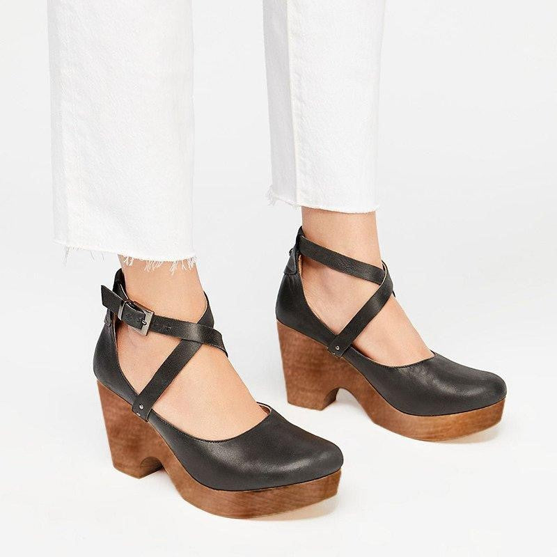 Hollis Platform Mary Jane Heels