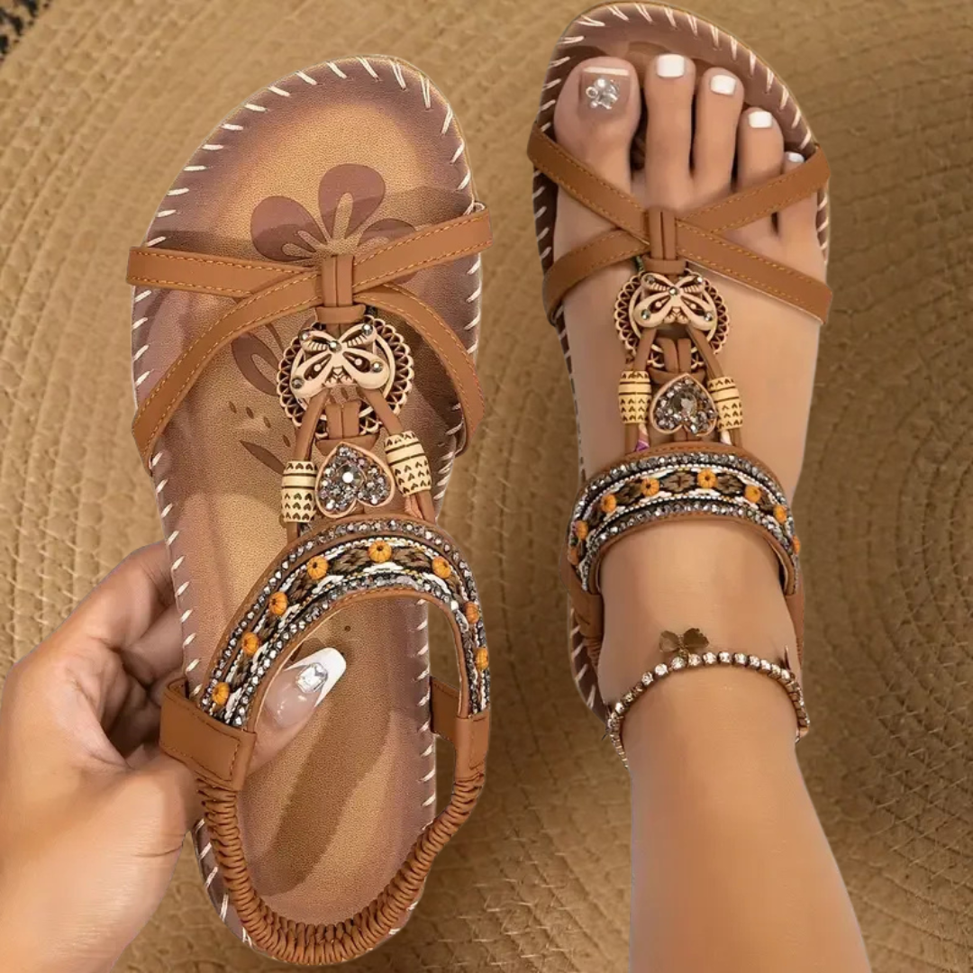 Élan Beaded Boho Sandals