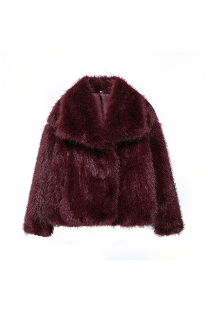 Margo & Main – faux fur wide collar short coat, additional view 35, US women's sizes