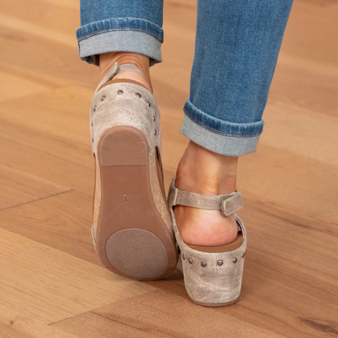 Gloria Orthopedic Cork Wedge Sandals