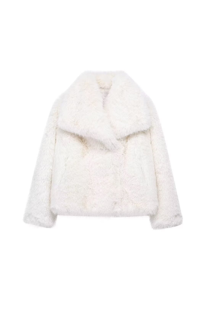 Margo & Main – faux fur wide collar short coat, additional view 36, US women's sizes