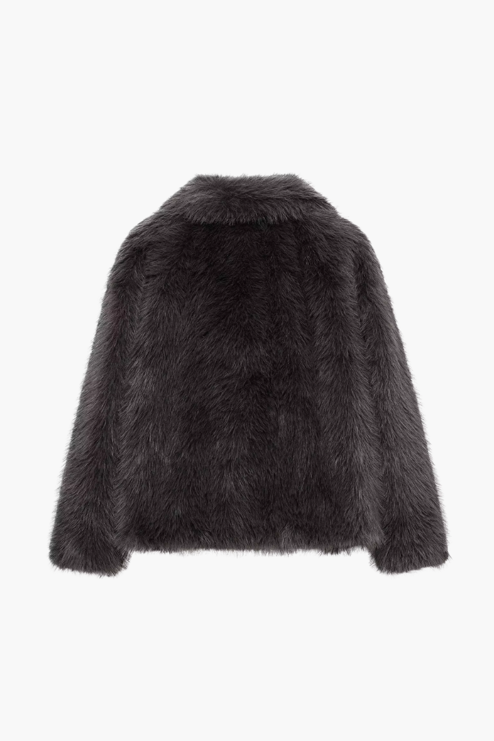 Margo & Main – faux fur wide collar short coat, additional view 29, US women's sizes