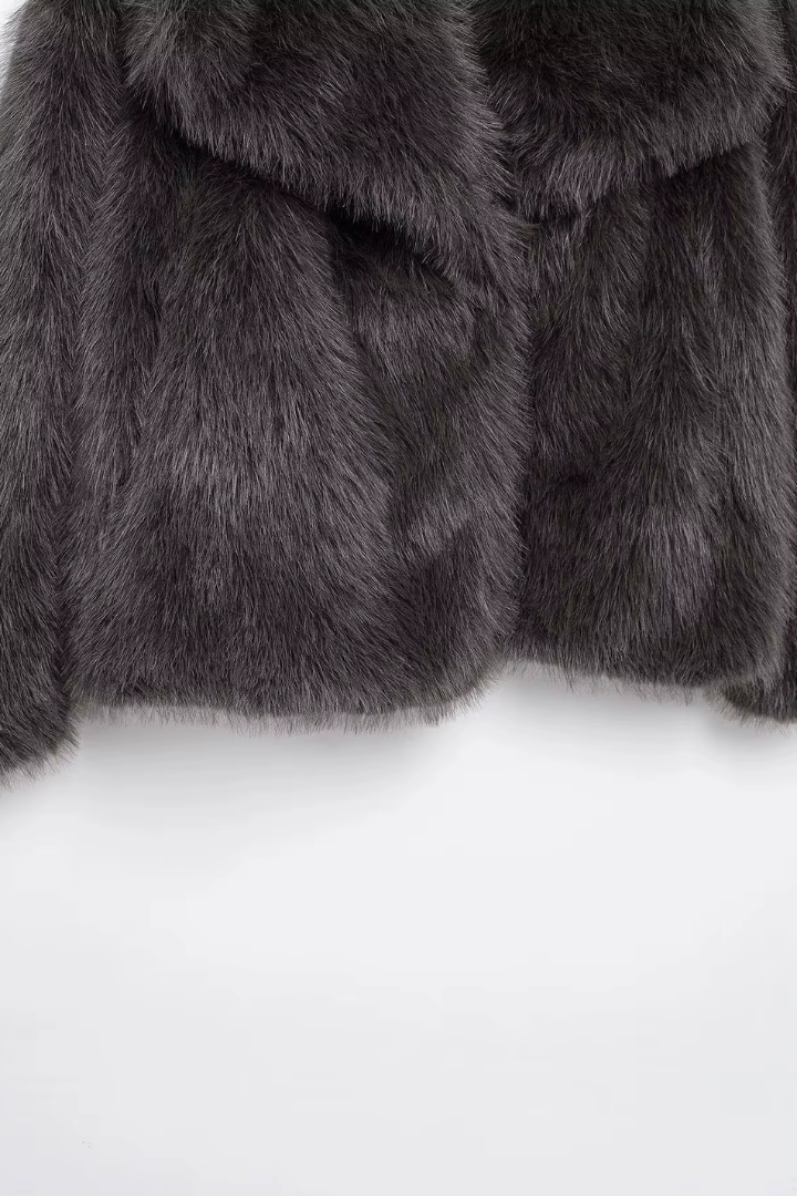Margo & Main – faux fur wide collar short coat, additional view 32, US women's sizes