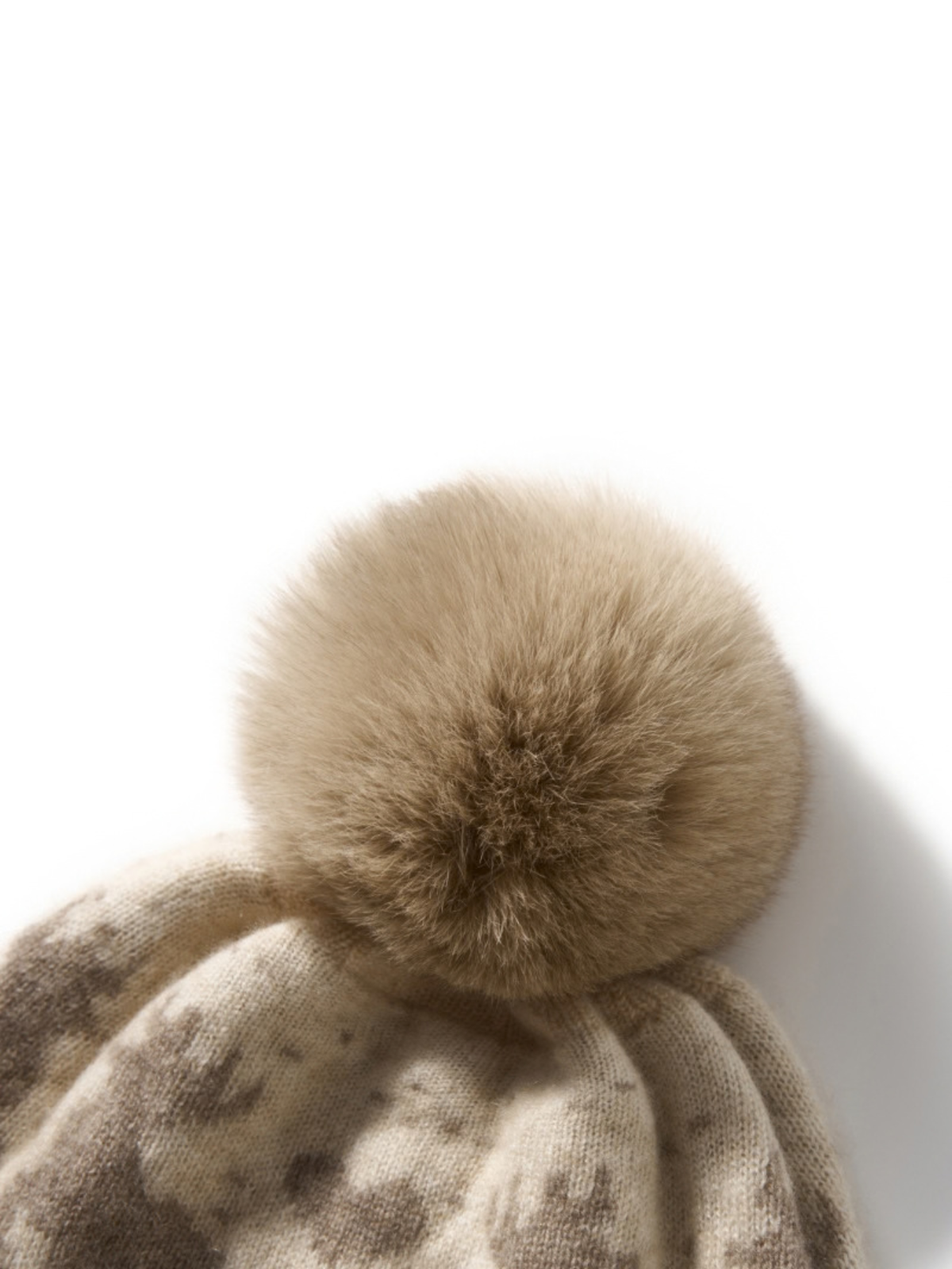 Honora Cashmere Reindeer Pom Pom Beanie