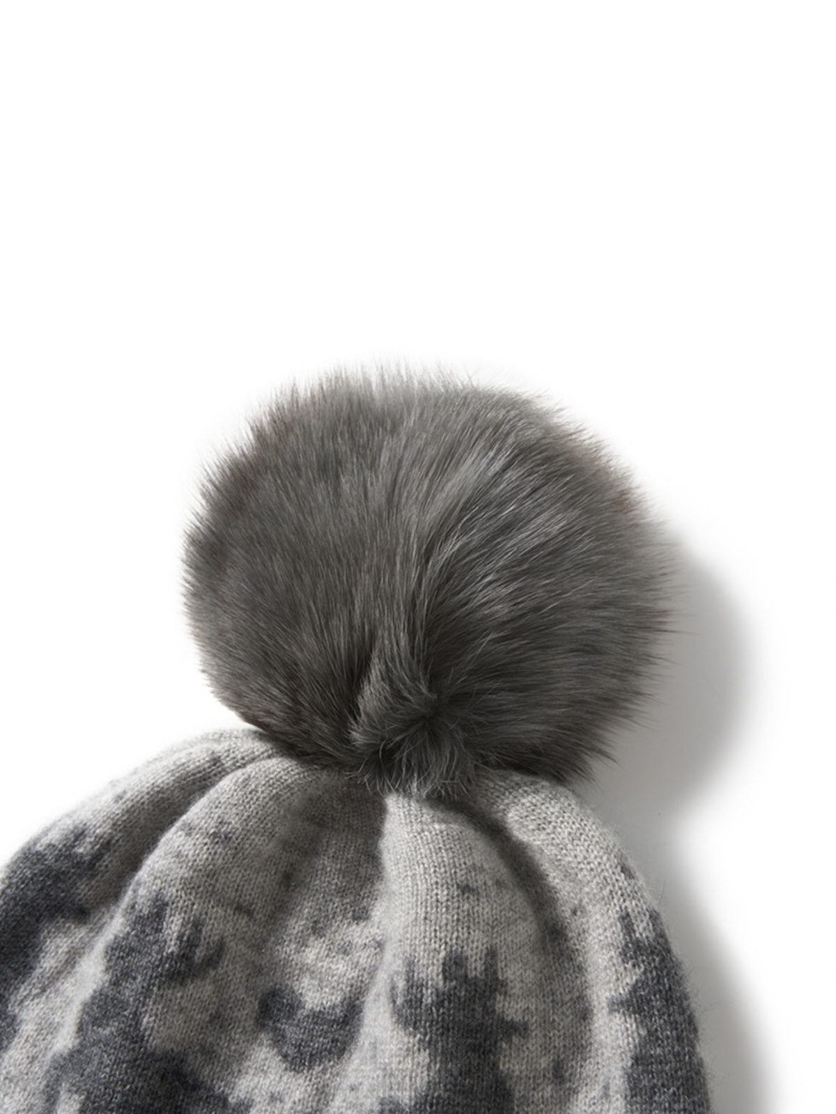 Honora Cashmere Reindeer Pom Pom Beanie