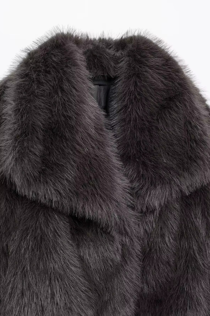Margo & Main – faux fur wide collar short coat, additional view 30, US women's sizes