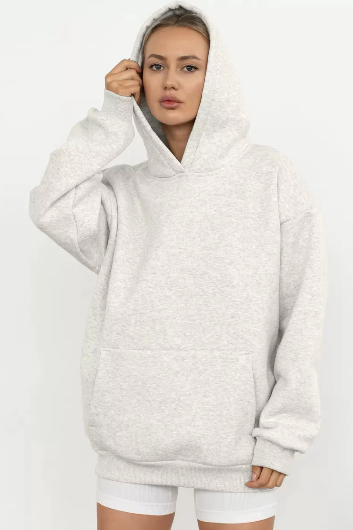 Margo & Main – cotton oversized hooded fleece sweatshirt, additional view 14, US women's sizes