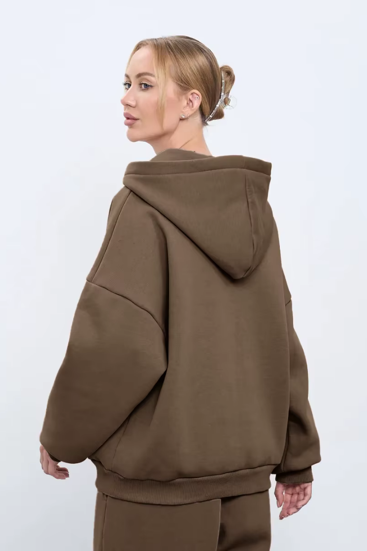Margo & Main – cotton oversized hooded fleece sweatshirt, additional view 12, US women's sizes