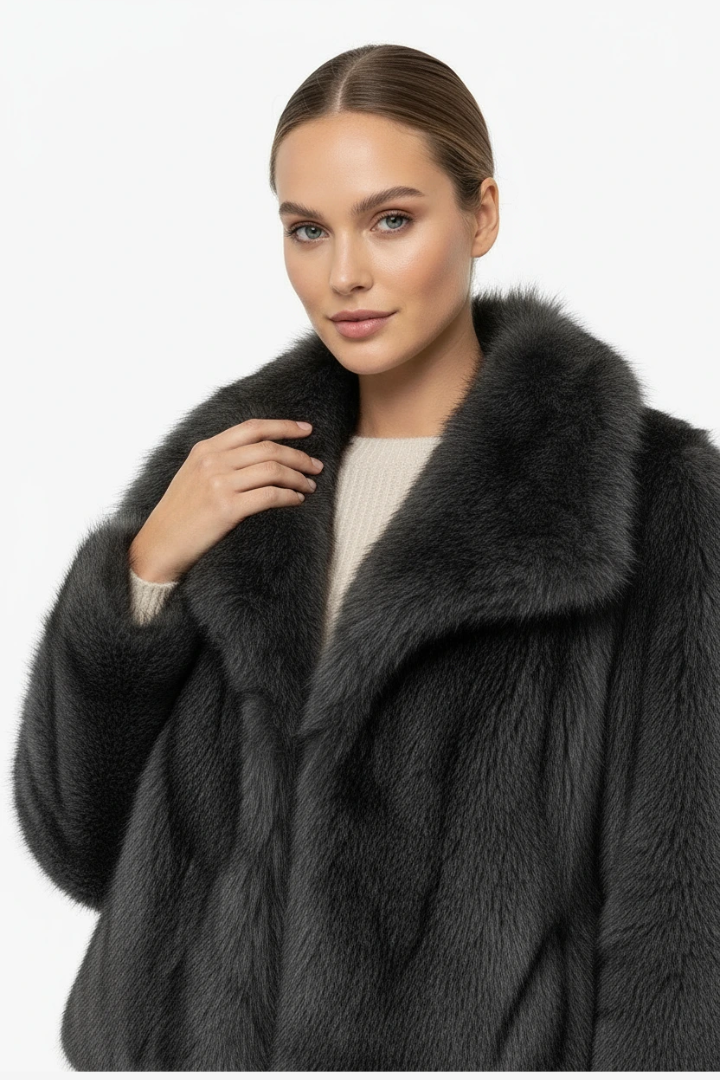 Margo & Main – faux fur wide collar short coat, additional view 24, US women's sizes