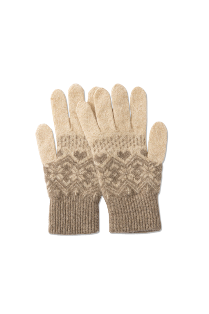 Octavia Cashmere Snowflake Knit Gloves
