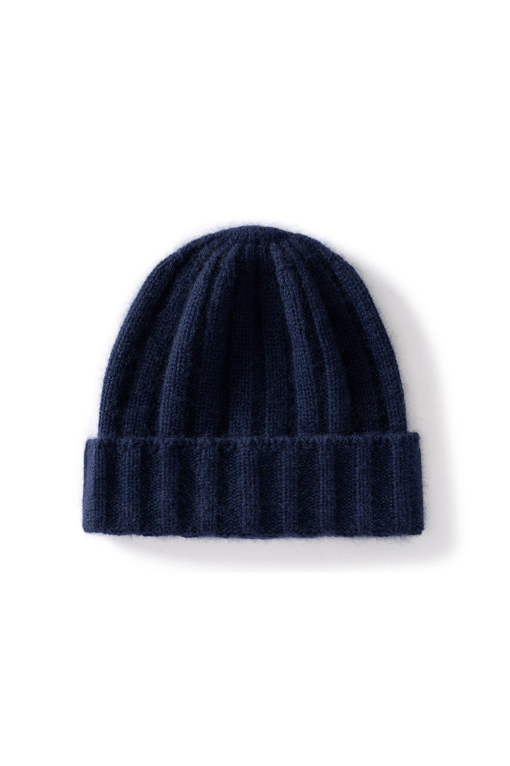 Severine Pure Cashmere Ribbed Beanie