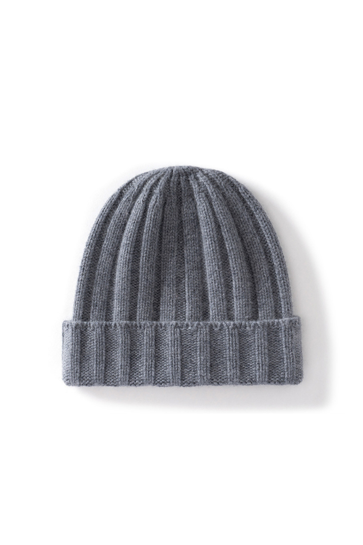 Severine Pure Cashmere Ribbed Beanie