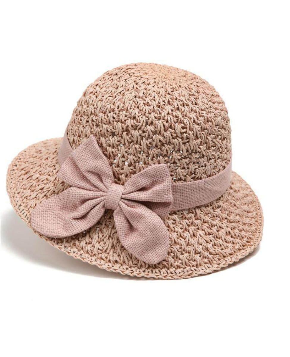 Hattie Elegant Straw Sun Hat With Bow