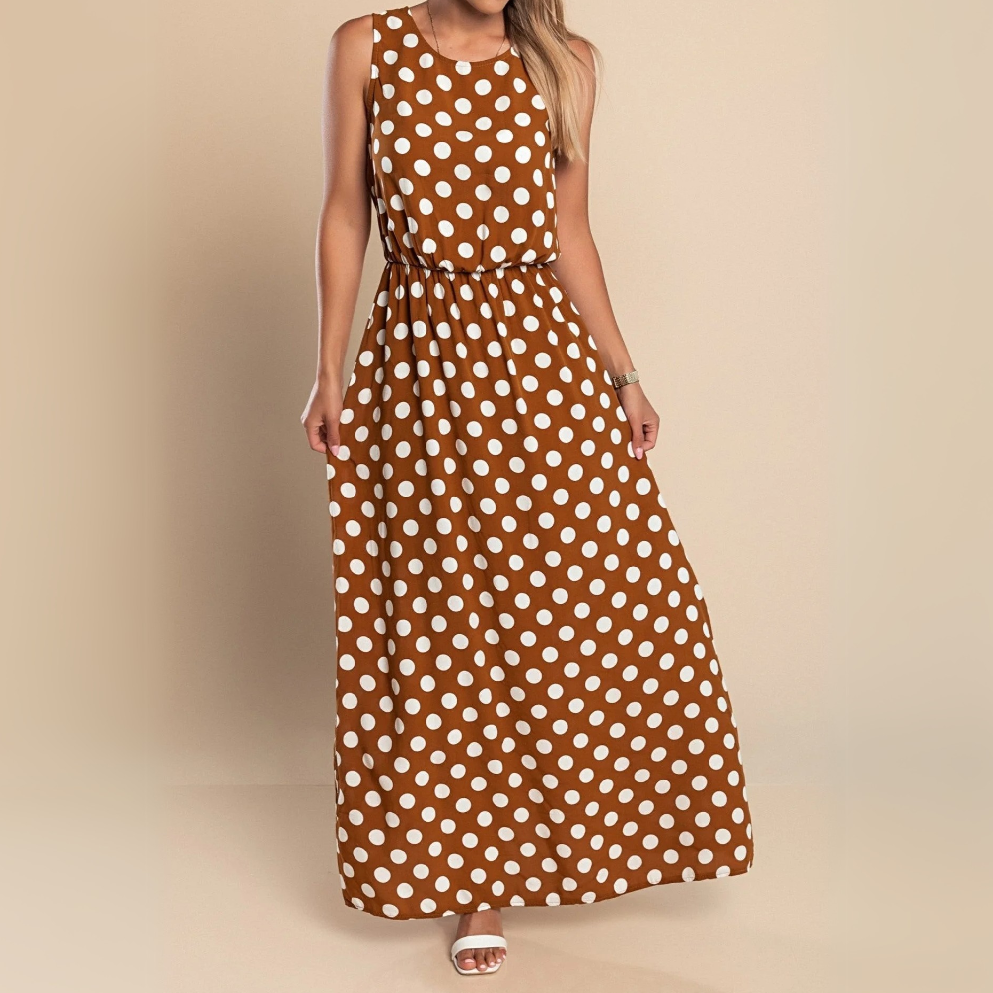 Avery Polka Dot Flow Maxi Dress