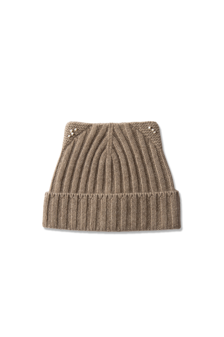 Felicity Pure Cashmere Wide Rib Beanie