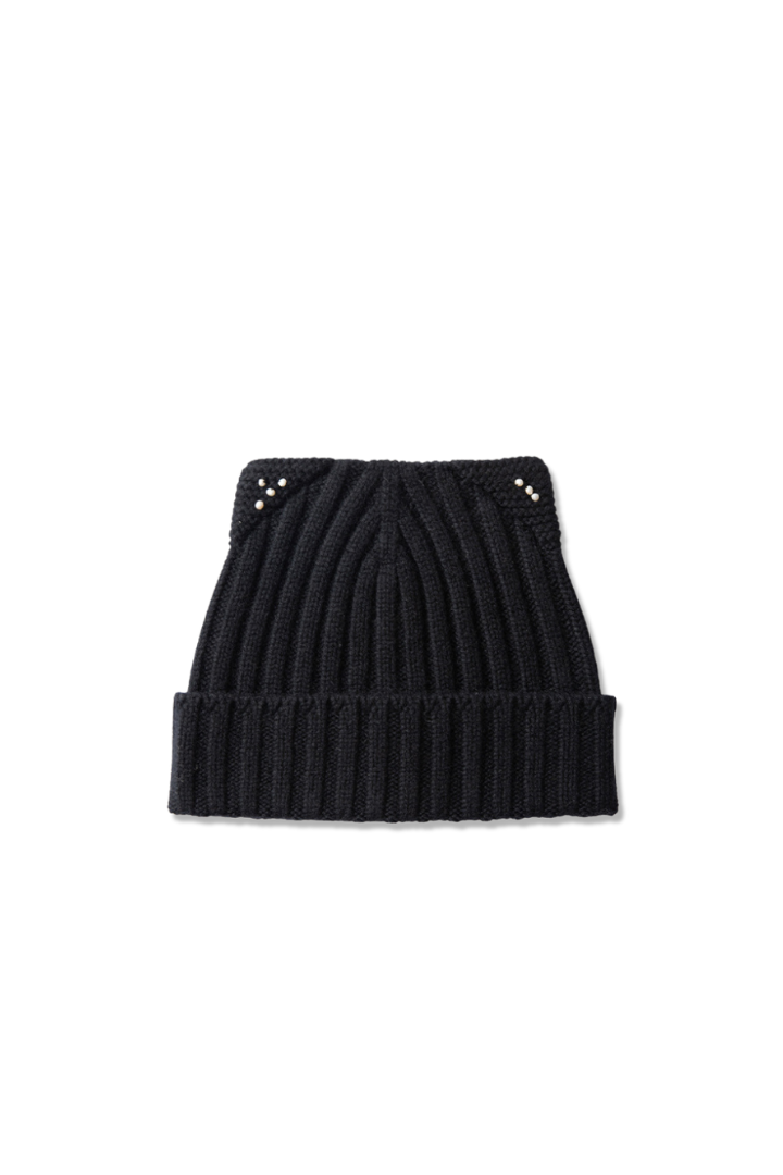Felicity Pure Cashmere Wide Rib Beanie