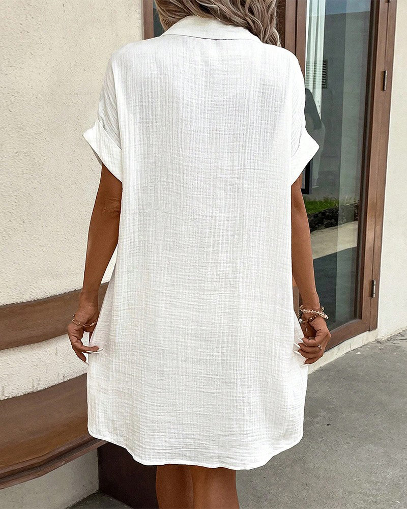 Clara Flattering Cotton Shirt Dress