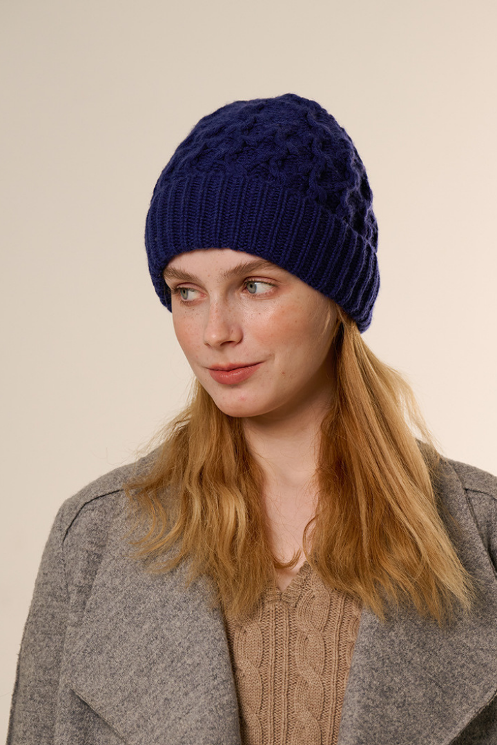 Harmony Cashmere Blend Cable Beanie