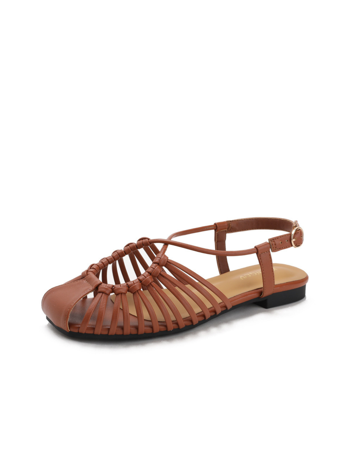 Pauline Woven Cage Flat Slingback Sandals