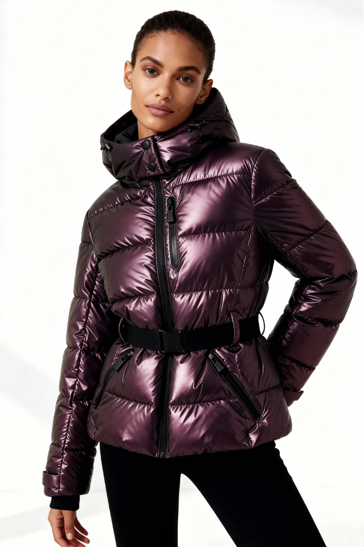 Margo & Main – belted hooded quilted puffer jacket, additional view 12, US women's sizes