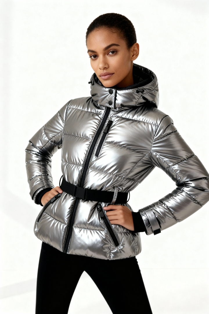 Margo & Main – belted hooded quilted puffer jacket, additional view 17, US women's sizes