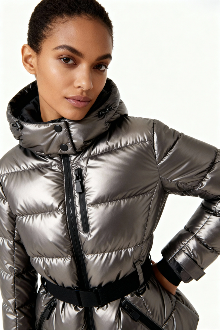Margo & Main – belted hooded quilted puffer jacket, additional view 19, US women's sizes