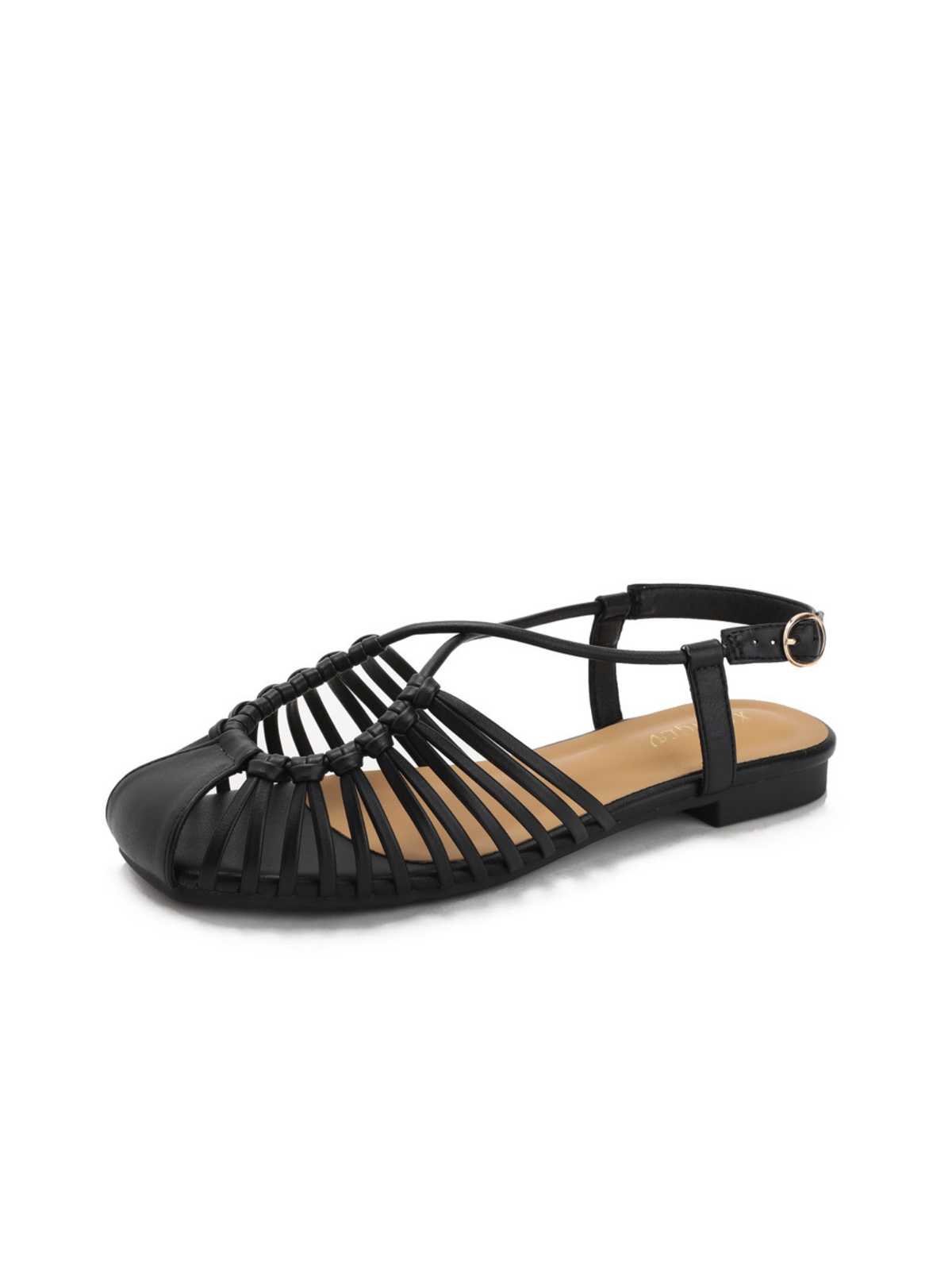 Pauline Woven Cage Flat Slingback Sandals
