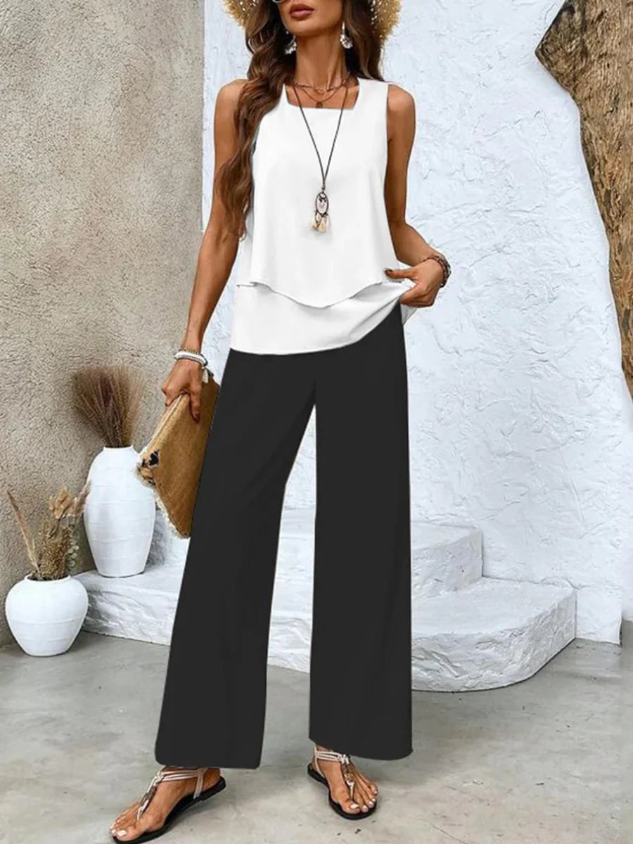 Elena Relaxed 2-Piece Wide Leg Set
