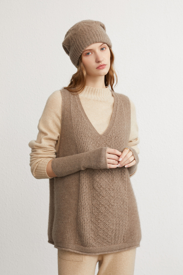 Everild Pure Cashmere Long Cuff Gloves