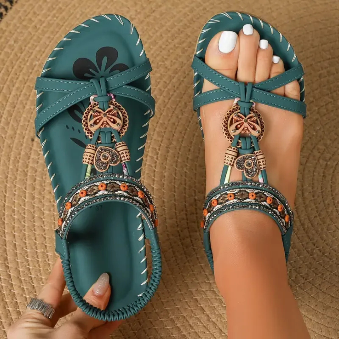 Élan Beaded Boho Sandals