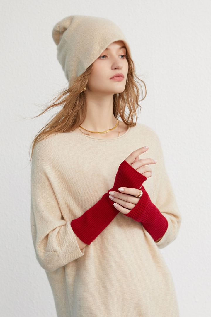 Everild Pure Cashmere Long Cuff Gloves