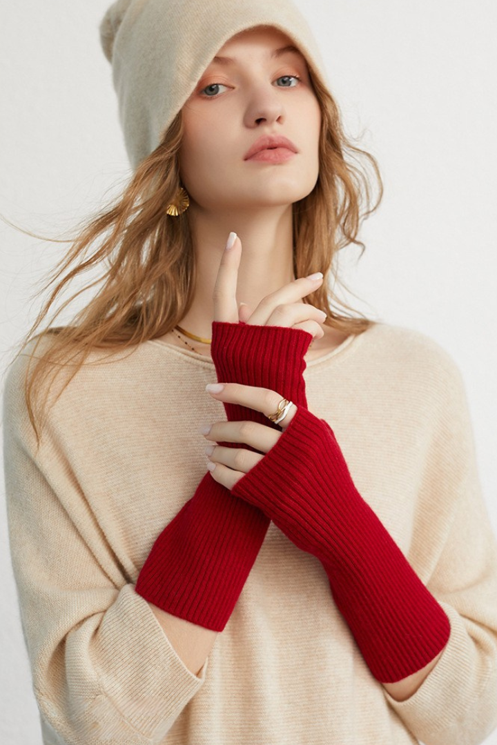 Everild Pure Cashmere Long Cuff Gloves