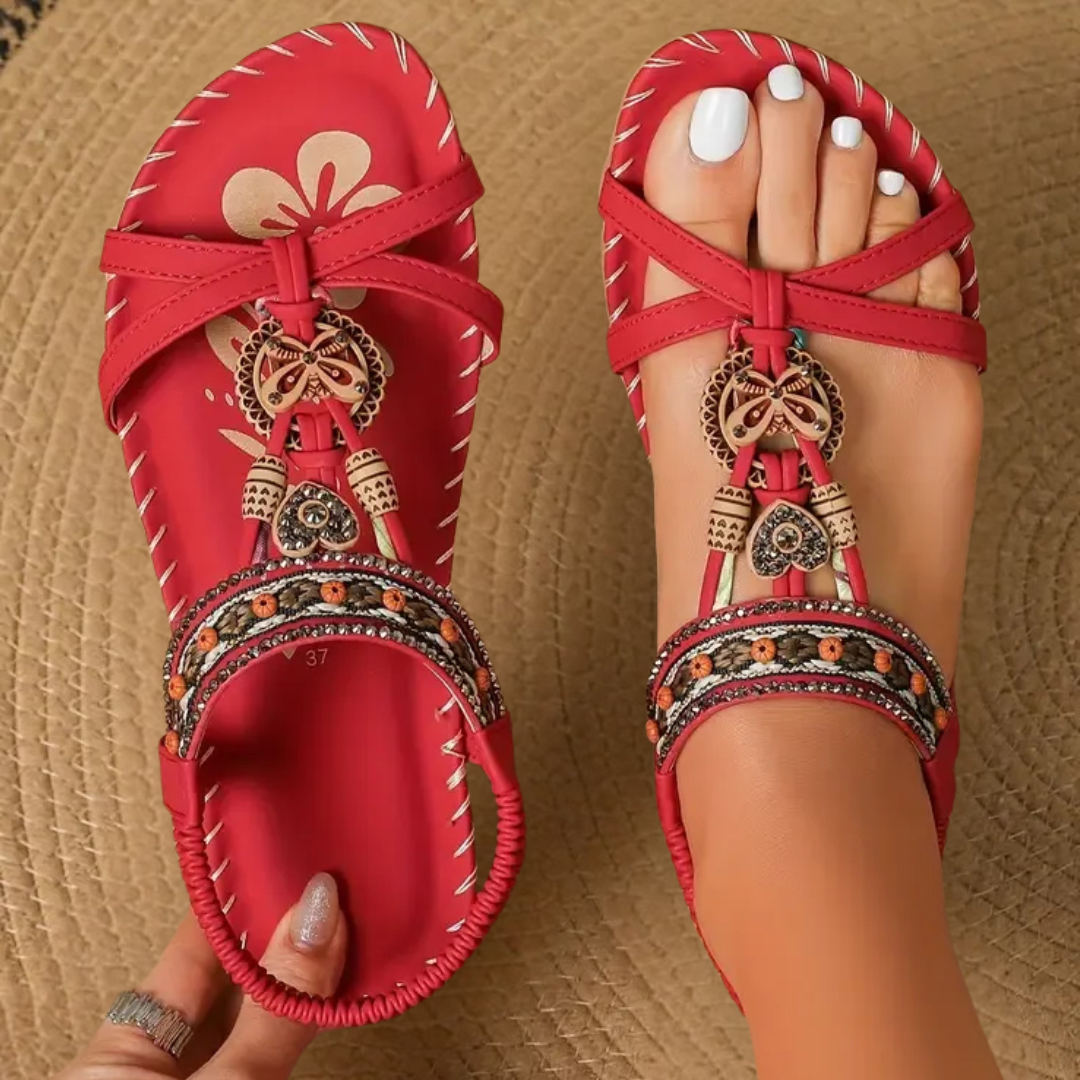Élan Beaded Boho Sandals