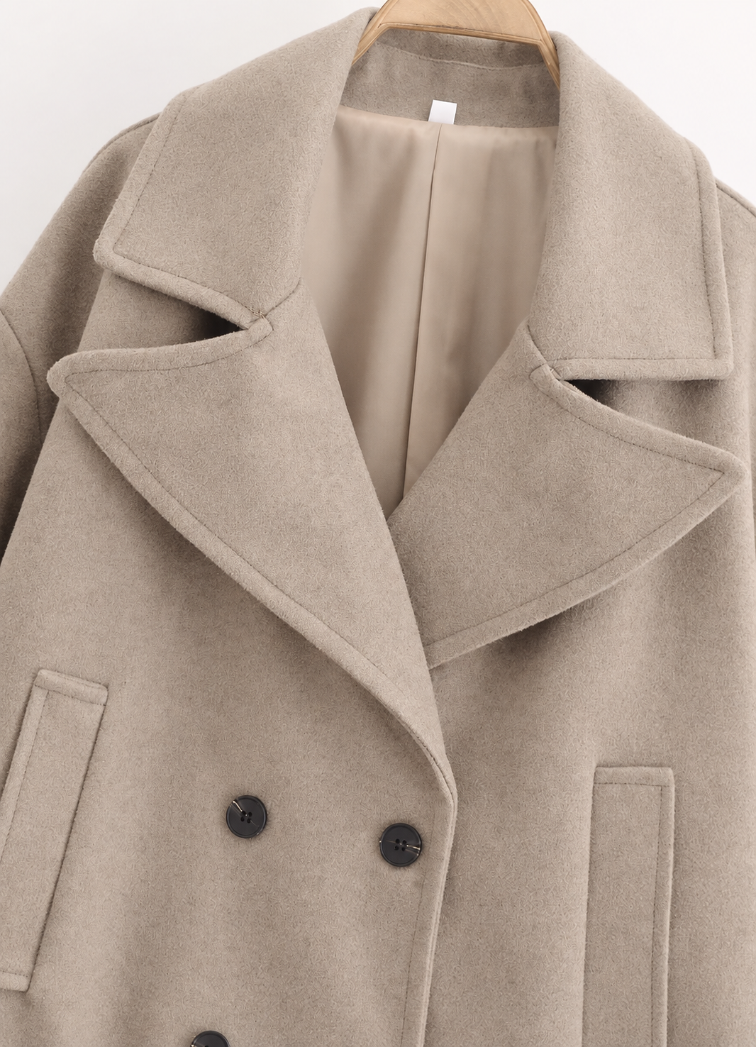 Thalia Double-Breasted Cropped Pea Coat