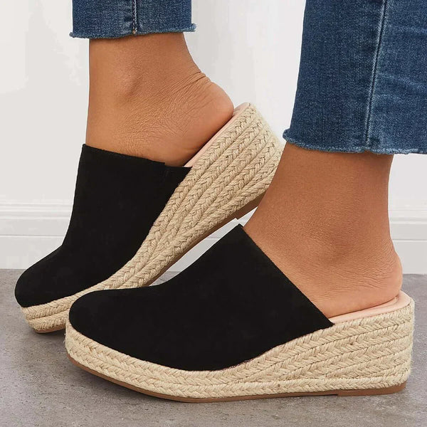 Nerissa Espadrille Wedge Mules