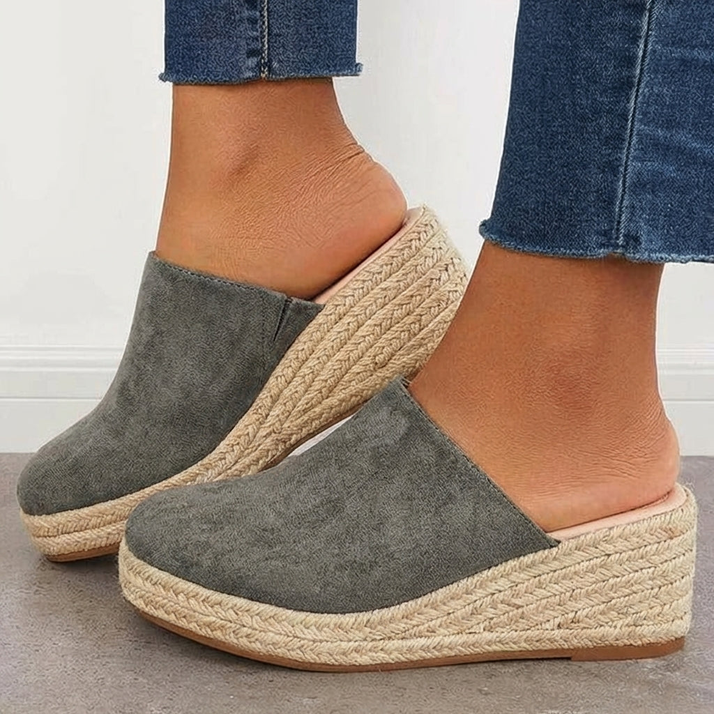 Nerissa Espadrille Wedge Mules