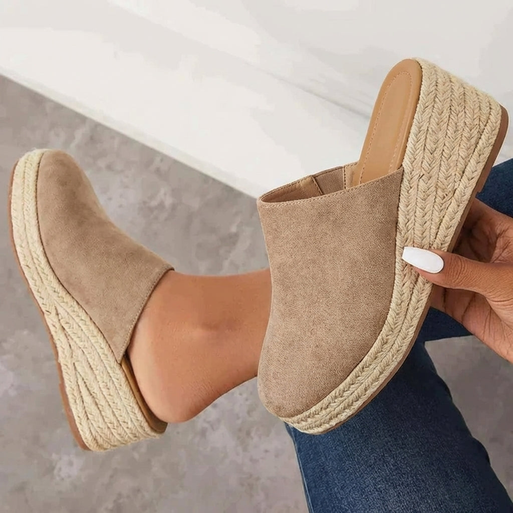 Nerissa Espadrille Wedge Mules